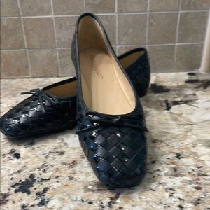 Bernardo Gynn Black Woven Ballet Flats, NWOT, Sz 7.5